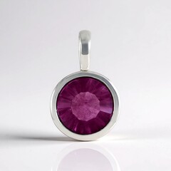 Ciondolo in argento con Fluorite Rosa