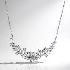 Collana in argento con Topazio Bianco