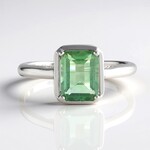 Anello in argento con Fluorite Verde