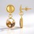 Boucles d'oreilles en argent et Agate mousse (Bali Barong)