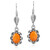 Pendientes en plata con Ostra espinosa naranja (Desert Chic)