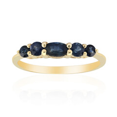 Anello Regolabile Con Zaffiro Giallo Naturale 7 Carati (8 Ratti) Certificato - Pietra Non Riscaldata, Argento