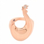 Anello placcato in oro con Zircone