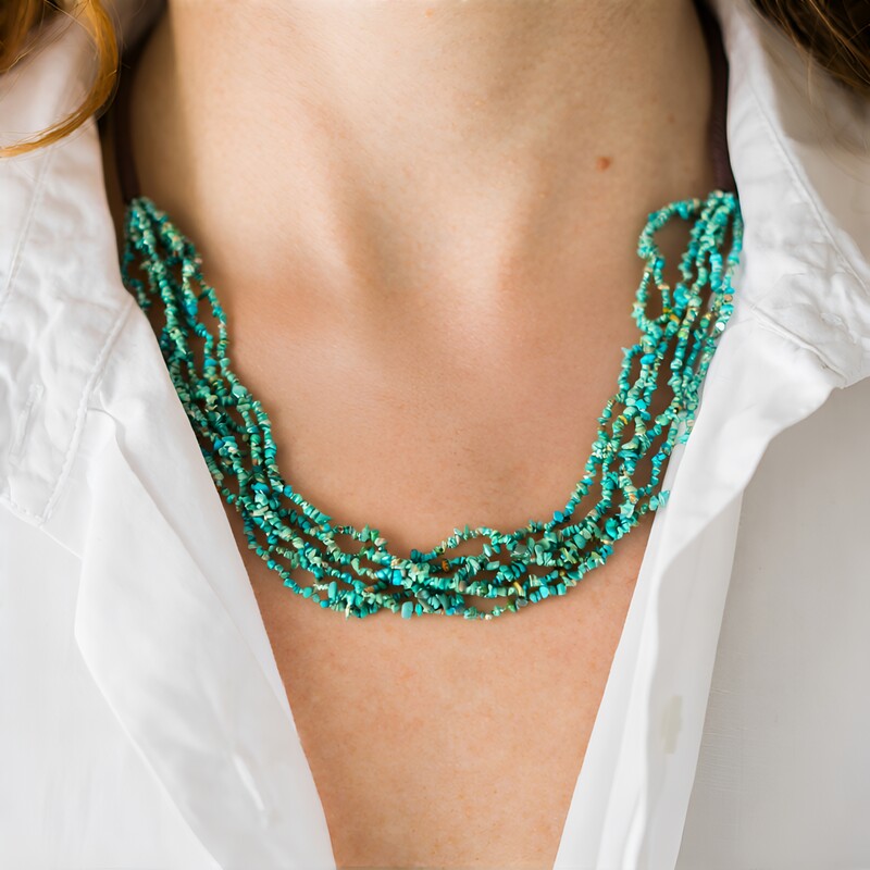 Grüner Türkis-Halskette (Desert Chic)