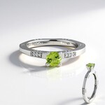 Anello in argento con Peridoto