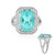 Anillo en plata con Cuarzo color paraíba