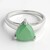 Anello in argento con Calcedonio Verde