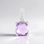 Ciondolo in argento con Ametista Rose de France
