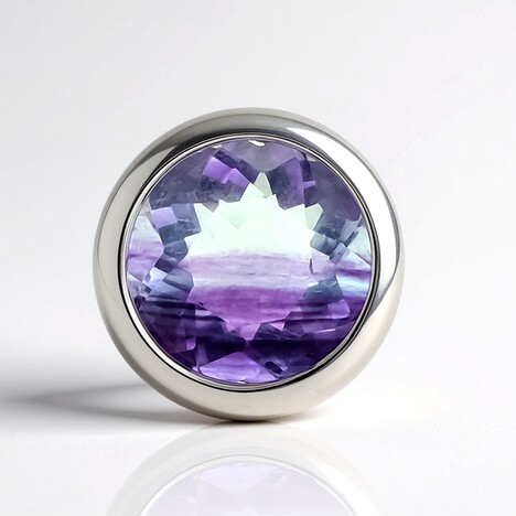 Pendentif en argent et Fluorite multicolore (MONOSONO COLLECTION)