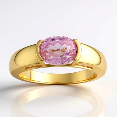Anello in argento con Kunzite
