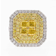 Gelber SI2 Brillant-Goldring (CIRARI)