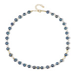 Süßwasserzuchtperlen-Silberhalskette