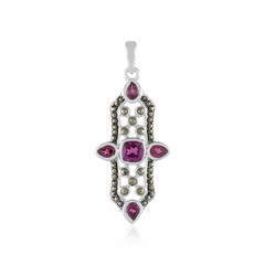 Pendentif en argent et Grenat Rhodolite