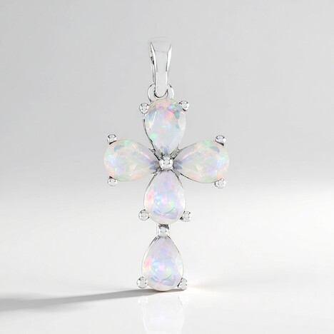 Pendentif en argent et Opale Welo