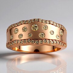 Anello in oro con Diamante Rose de France SI1 di Argyle