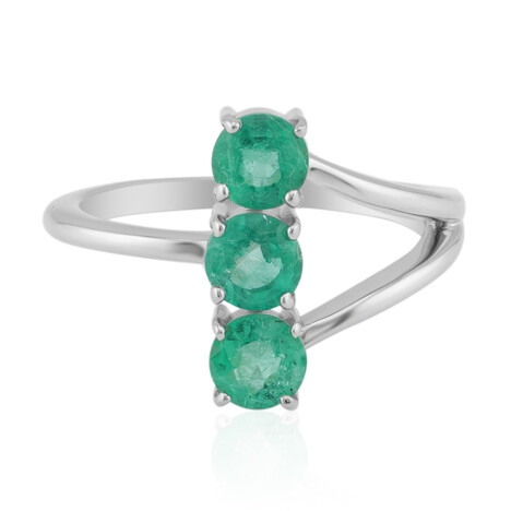 Russischer Smaragd-Silberring