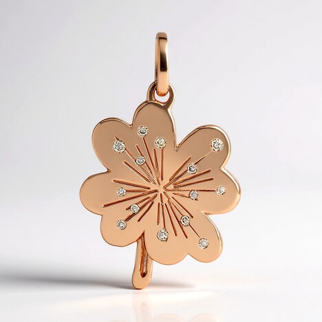 Ciondolo in argento con Diamante Argyle Rose de France I1 (Annette)