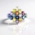 Anello in argento con Zaffiro Fancy