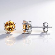 Orecchini in argento con Citrino