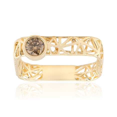 9K I2 Champagne Diamond Gold Ring (Ornaments by de Melo)