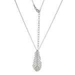 Zircon Silver Necklace (Adela Silber)