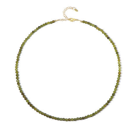 Vesuvianit-Silberhalskette