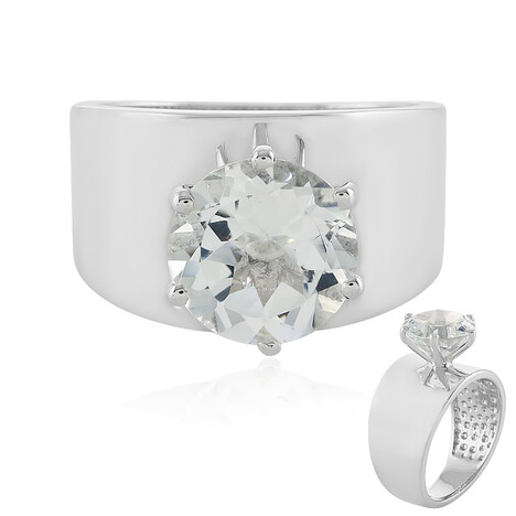 Anello in argento con Topazio Bianco