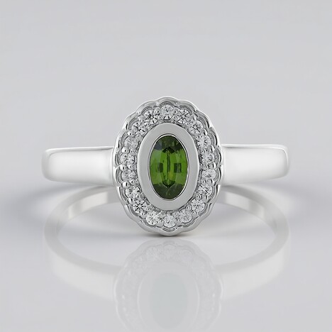 Anello in argento con Zircone Ceylon Verde