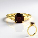 Anello in argento con Zircone Rosa (Adela Silber)