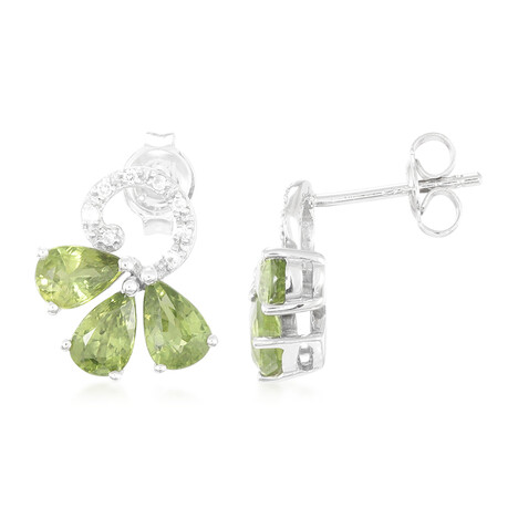Boucles d'oreilles en argent et Saphir du Mozambique