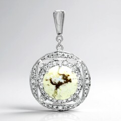 Ciondolo in argento con Magnesite