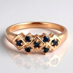 Anello placcato in oro con Diamante Fancy