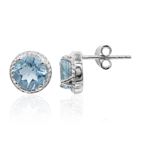 Orecchini in argento con Topazio Blu Cielo