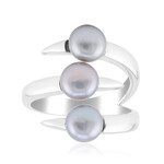 Zilveren ring met Zilveren zoetwater kweekparels (TPC)