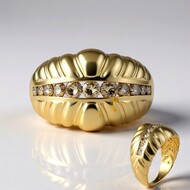 Anillo en oro con Diamante champán I2 (de Melo Gold)