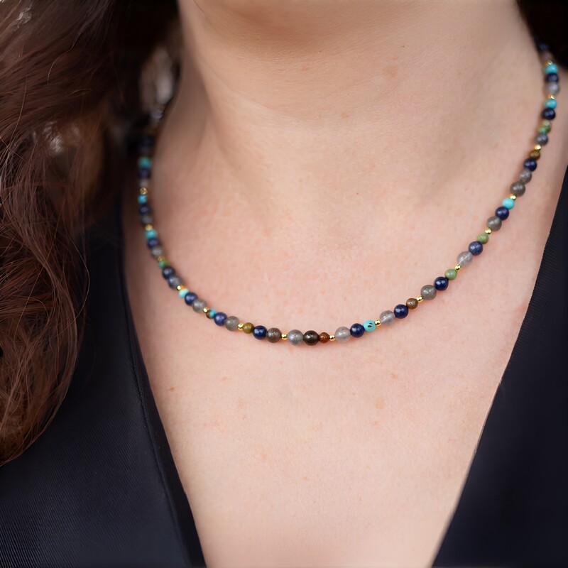 Collier en argent et Labradorite