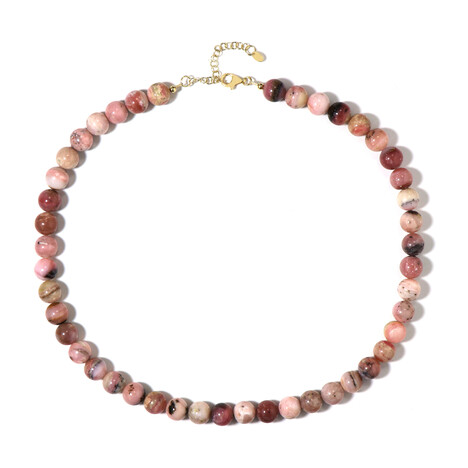 Pinkfarbener Opal-Silberhalskette