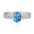 Anillo en plata con Topacio azul cielo
