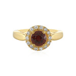 Pinkfarbener Zirkon-Silberring