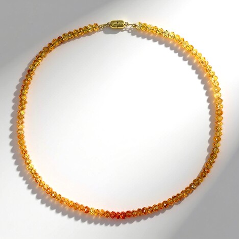 Collana in argento con Topazio Imperiale (Adela Silber)