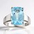 Bague en argent et Topaze bleu ciel