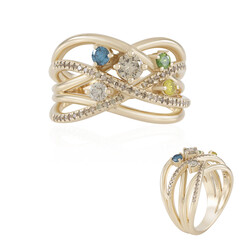 Gouden ring met een I2 Bruine Diamant