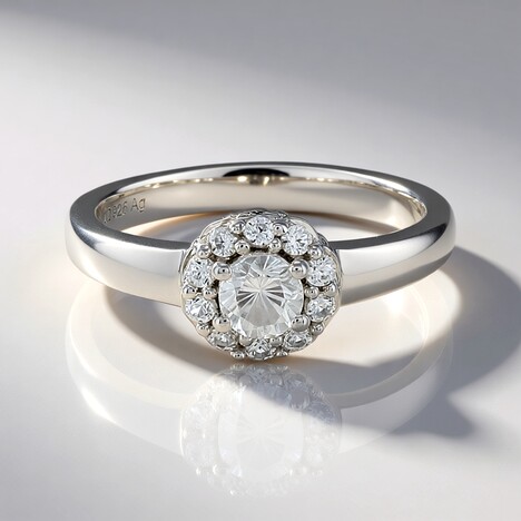 Bague en argent et Zircon