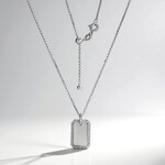 Collana in argento con Topazio Bianco