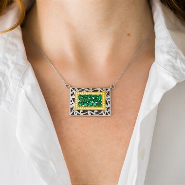Mint-Kyanit-Silbercollier (Dallas Prince Designs)