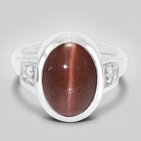 Anello in argento con Scapolite Occhio di Gatto