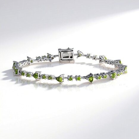 Bracciale in argento con Vesuvianite