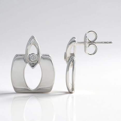 Orecchini in argento con Diamante I1 (G) (Annette)