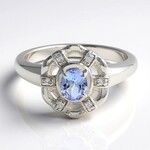 Anello in argento con Tanzanite (non riscaldata)
