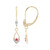 Pendientes en oro con Berilo rojo